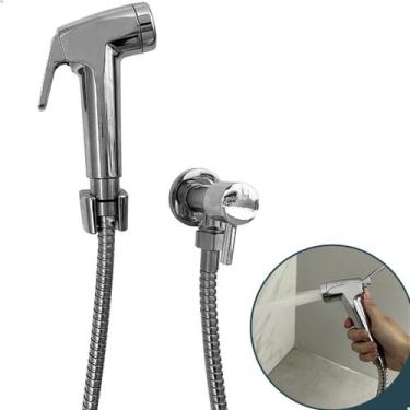 Imagem de Ducha Higienica Completa ABS Cromado Chuveirinho Bide Para Banheiro Re