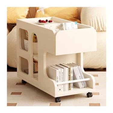 Imagem de LICONG-2020 Cabeleireiro lateral creme, vento, areia, cabelo, armário lateral, sala de estar, tipo de unidade pequena, armário de chá, móvel e criativo, carrinho pequeno (B)