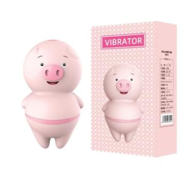 Imagem de Vibrador Recarregável USB Porquinho Masturbador Estimulador Feminino Língua - 6 Modos de Vibração