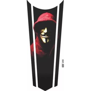 Imagem de Adesivo Cg125 150 160 Tankpad Faixa Resinado Anonymous Gv255 - Resitan