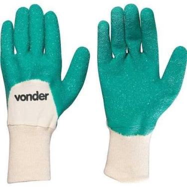 Imagem de Luva Malha/Latex Verde Tam.9 Vonder