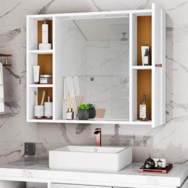 Imagem de Armario Espelheira Banheiro Talia com porta (Branco)