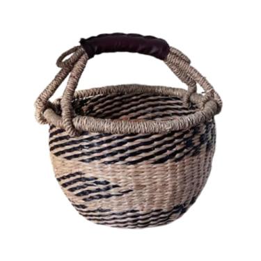 Imagem de Dualoai Cesta de cestas de ao ar livre, transportando cesto de armazenamento em casa organizador para compras de compras de mercado viagens ao ar, Preto