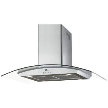 Imagem de Coifa de Ilha 90cm Fischer Island Vidro com Função Depurador e Exaustor Inox 127V