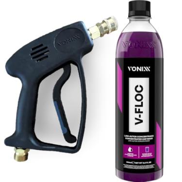 Imagem de Kit Pistola Para Lavadora De Alta Pressão Pro Snow Foam Vonixx + Shampoo Neutro Super Concentrado V-floc 500Ml Vonixx