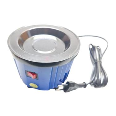 Imagem de rockible Cola de cola de cola quente frigideira elétrica potencial de derretimento da UE adaptador para projetos de bricolage iniciantes iniciantes, Azul