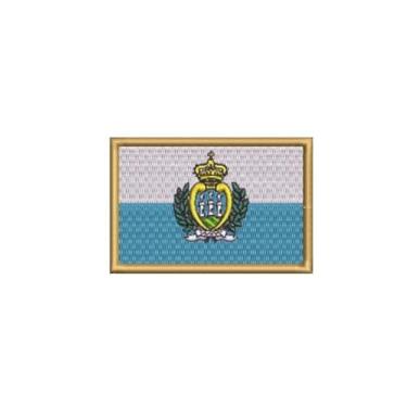 Imagem de BP0091-001 Bandeira San Marino Patch Bordado 7,5×5 cm (D-Arquivo Matriz para bordar.)