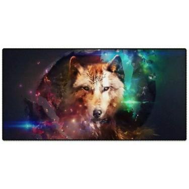 Imagem de Mouse Pad Gamer Grande Exbom 70 X 35 - Lobo