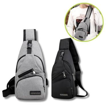 Imagem de Bolsa Transversal Bag Tiracolo Pochete com Entrada USB Documentos Celu