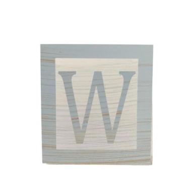 Imagem de Cubo Branco Letra Azul Bebê com Aplique Festa Chá de Bebê Decoração 8x