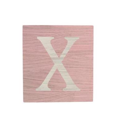 Imagem de Cubo Rosa Bebê Letra Branca Festa Chá de Bebê Decoração 8x8x8 Cm Mdf M