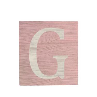 Imagem de Cubo Rosa Bebê Letra Branca Festa Chá de Bebê Decoração 8x8x8 Cm Mdf M