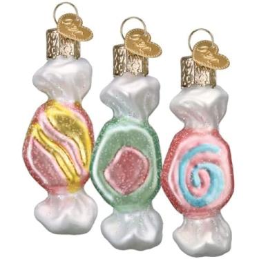 Imagem de Old World Christmas Conjunto de Taffy de Água Salgada (3 peças) Ornamentos de Vidro Soprado para Árvore de Natal