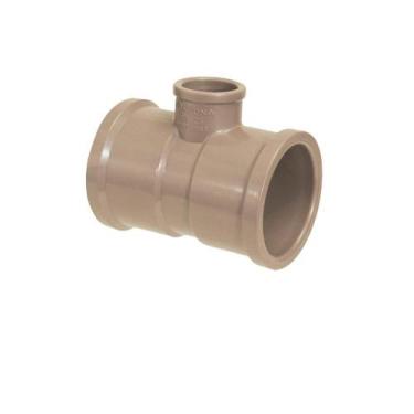 Imagem de Te Redução Soldável para Água Fria Marrom - Krona, Tamanho: 50x40mm