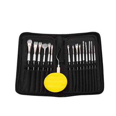 Imagem de Pincéis de Tinta Definidos para Pintura de Acrílica Pincéis Aquarela Com Bola de Esponja para Pintores Artistas Iniciantes