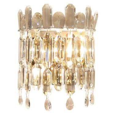 Imagem de Luminárias de parede de cristal K9 modernas douradas, arandelas de cristal, iluminação de parede de vaidade, luminária de parede interna, lâmpadas de montagem em parede para sala de estar, b