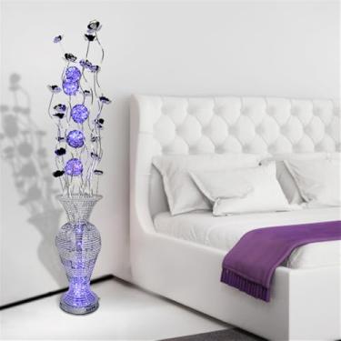 Imagem de Luminária de chão nórdica moderna com flores, arte da moda, sala de estar, sofá, quarto, casamento, LED, originalidade, luz de pé decorativa (estilo 10)