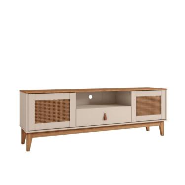 Imagem de Rack Esmeralda 2 Portas Off White/Noce Casa D Móveis Sala