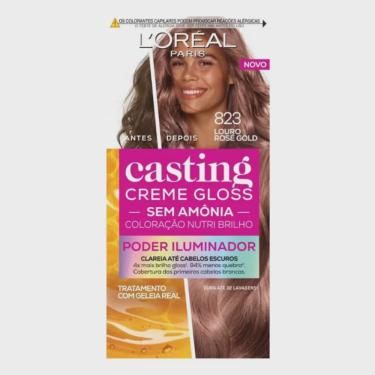Imagem de Tinta para cabelo loréal paris casting creme gloss 823 louro rosé gold 246G
