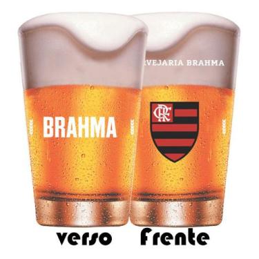 Imagem de Jogo Com 4 Copos Para Chopp Brahma - Flamengo - 350ml