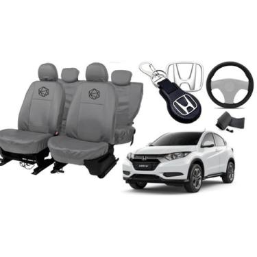 Imagem de Kit capa couro cinza HR-V 15-24 + acessório chave - ferro tech br