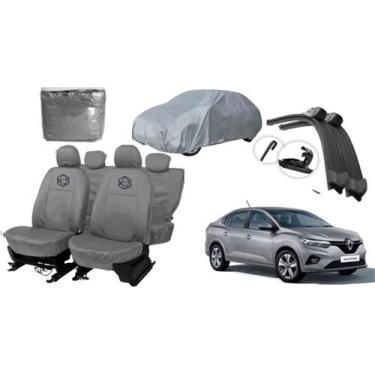 Imagem de Kit Capa Logan 17-23 Luxo + Capa Cobrir + Parabrisa - aero print