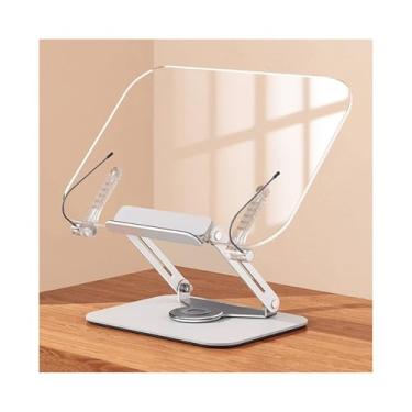 Imagem de Suporte para Laptop LICONG-2019 Multifuncional com Acrílico e Alumínio, Giratório e Dobrável, para Notebooks e Tablets de 10 a 17,3 polegadas