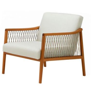 Imagem de Poltrona com braço Acaé 76 cm (Largura) Ozki Madeira Eucalipto Cedro T