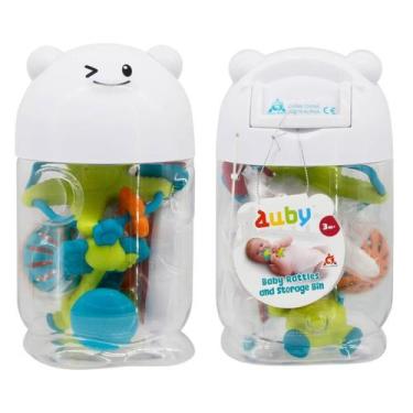 Imagem de Kit 5 Brinquedos Chocalho Bebe Mordedor Divertido Infantil - Auby