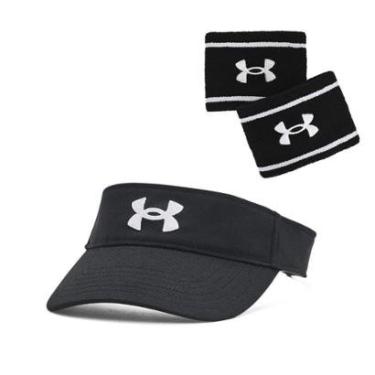 Imagem de Kit 1 Munhequeira Under Armour Perfomance Terry e 1 Viseira Feminina Under Armour Blitzing-Unissex