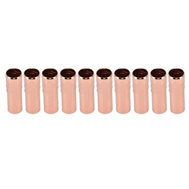 Imagem de 10 Peças E14 Metal, Tubo para Suporte de Lâmpada de Vela Base de Velas Lustre Acessórios de Iluminação 25x80mm Bases de Bronze Verde (Ouro rosa)