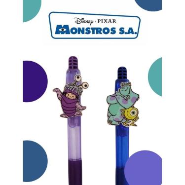 Imagem de 02 Canetas esferograficas Monstros S/A Mike Sulivan Boo papelaria presentes lembrancinha natal escola