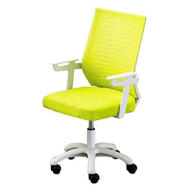 Imagem de LILINWAN Cadeira de mesa de escritório em casa para casa, cadeira giratória confortável, cadeiras de mesa com altura ajustável, cadeira de computador, apoio de braço, computador executivo giratório C