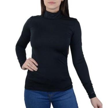 Imagem de Camiseta Feminina Upman ML Térmica Gola Alta Preta - 246RF-Feminino