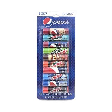 Imagem de 10 Pepsi & Mountain Dew Flavored Lip Balms! Tastes just Like Your Favorite Flavors Including Pepsi, Mountain Dew, Mountain Dew Code Red, Cherry Vanilla Pepsi and Many More!