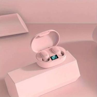 Imagem de Fone De Ouvido Sem Fio E6s Bluetooth 5.0 Tws Com Tela LED Digital Rosa