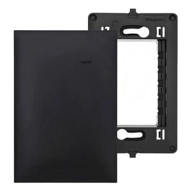Imagem de KIT PLACA CEGA 4X2 PRETA + SUPORTE 4x2 PIAL PLUS+ - PIAL PLUS +