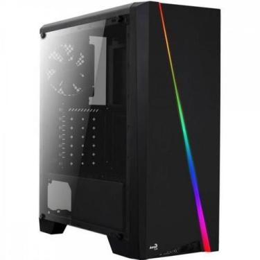 Imagem de Gabinete Gamer Mid Tower RGB AEROCOOL 13 Modos, Preto