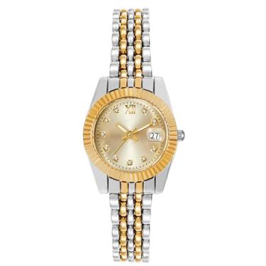 Imagem de BESTKANG Relógio feminino elegante analógico de quartzo – Relógio de pulso feminino de luxo à prova d'água com mostrador de data, relógios femininos delicados de aço inoxidável dourado e prata, Ouro