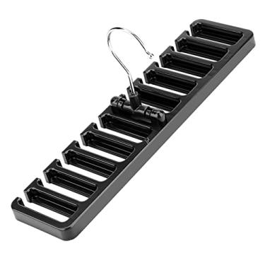 Imagem de 10 Slot Belic Sconfel Rack Rack Robusta Armário Plástico Guarda -roupa Marrom Cinto Marrom de Guarda -roupa Instalação de Gravata espacial. Anti-s (Preto)