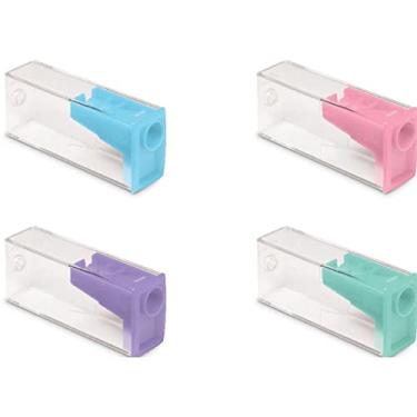 Imagem de Apontador com depósito, Faber-Castell,SM/125PASTELZF, tons pastel, em cartela com cores mistas