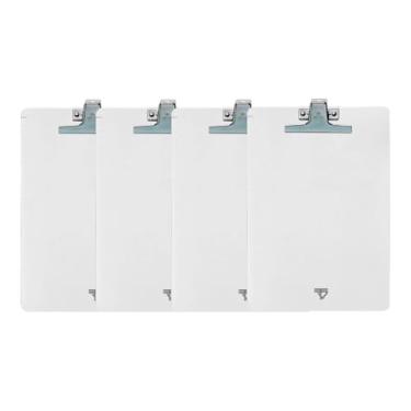 Imagem de Prancheta Acrílico Ofício Cristal Garra Metal - Kit C/ 4 Un