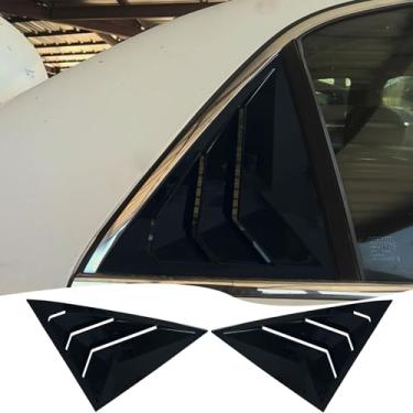 Imagem de MUXEE Grade de janela, para Honda Accord 7TH 2003 2004 2005 2006 2007, capas decorativas de janela esportiva com impressão ABS, acessórios de acabamento externo - preto brilhante