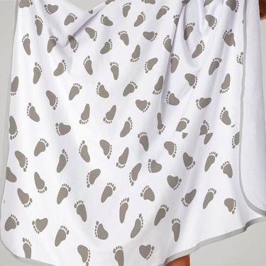 Imagem de Toalha Baby C/ Capuz Tecebem Estampada Kinder Mia Branco