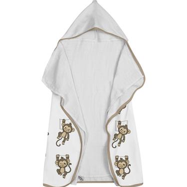Imagem de Toalha Baby C/ Capuz Tecebem Estampada C/ Fralda Bem Branco