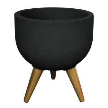 Imagem de Vaso Redondo 39cm Decore Japi Chumbo