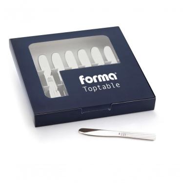 Imagem de Kit Com 6 Espátulas Aço Inox Patê Cream Toptable Margarina Manteiga Cremes Antepastos Caixa Presente