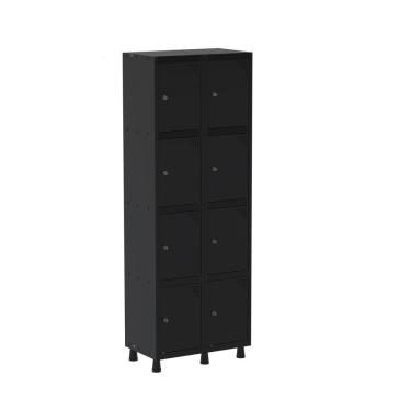 Imagem de Armario Roupeiro 8 Portas Aço Grp 502-8 Preto