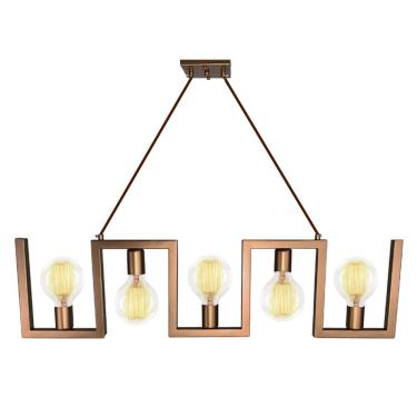 Imagem de Lustre Pendente Lumix Ln1014 Cobre E27 Bivolt