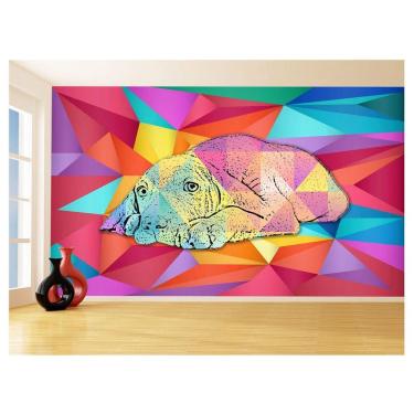 Imagem de Papel De Parede 3D Animais Pop Art Cachorro Pet 3,5M Pxa239